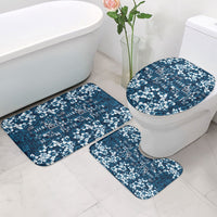 Blue Hawaiian Tapa Tribal Hibiscus Bathroom Set LT9 - Polynesian Pride