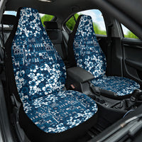 Blue Hawaiian Tapa Tribal Hibiscus Car Seat Cover LT9 One Size Blue - Polynesian Pride