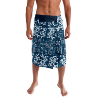 Blue Hawaiian Tapa Tribal Hibiscus Lavalava LT9 Blue - Polynesian Pride