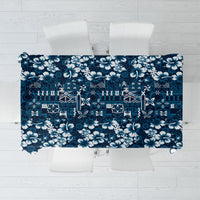 Blue Hawaiian Tapa Tribal Hibiscus Tablecloth LT9 Blue - Polynesian Pride