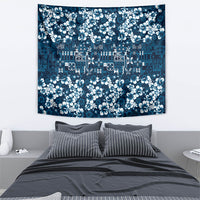 Blue Hawaiian Tapa Tribal Hibiscus Tapestry LT9 - Polynesian Pride