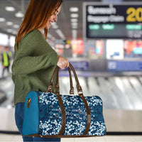 Blue Hawaiian Tapa Tribal Hibiscus Travel Bag LT9 - Polynesian Pride