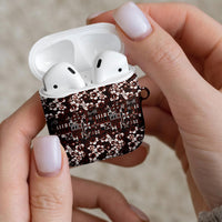 Burgundy Hawaiian Tapa Tribal Hibiscus AirPods Case LT9 - Polynesian Pride