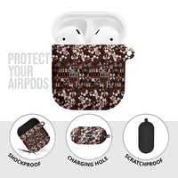 Burgundy Hawaiian Tapa Tribal Hibiscus AirPods Case LT9 - Polynesian Pride