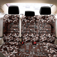 Burgundy Hawaiian Tapa Tribal Hibiscus Back Car Seat Cover LT9 - Polynesian Pride