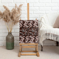 Burgundy Hawaiian Tapa Tribal Hibiscus Canvas Wall Art LT9 - Polynesian Pride