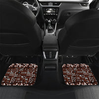 Burgundy Hawaiian Tapa Tribal Hibiscus Car Mats LT9 Set 2pcs - Back Burgundy - Polynesian Pride