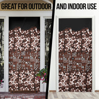 Burgundy Hawaiian Tapa Tribal Hibiscus Door Cover LT9 - Polynesian Pride