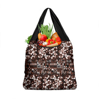 Burgundy Hawaiian Tapa Tribal Hibiscus Grocery Bag LT9 1-pack One Size Burgundy - Polynesian Pride