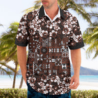 Burgundy Hawaiian Tapa Tribal Hibiscus Hawaiian Shirt LT9 - Polynesian Pride