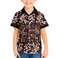 Burgundy Hawaiian Tapa Tribal Hibiscus Hawaiian Shirt LT9 - Polynesian Pride