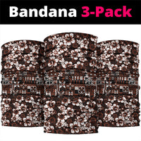 Burgundy Hawaiian Tapa Tribal Hibiscus Neck Gaiter LT9 package One Size: 25*50cm Burgundy - Polynesian Pride