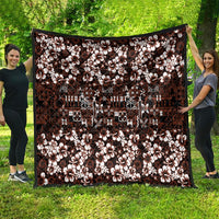 Burgundy Hawaiian Tapa Tribal Hibiscus Quilt LT9 - Polynesian Pride