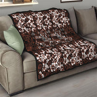 Burgundy Hawaiian Tapa Tribal Hibiscus Quilt LT9 - Polynesian Pride