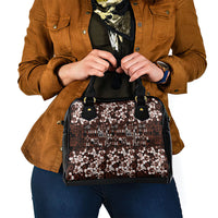 Burgundy Hawaiian Tapa Tribal Hibiscus Shoulder Handbag LT9 - Polynesian Pride