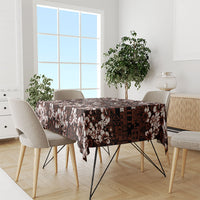 Burgundy Hawaiian Tapa Tribal Hibiscus Tablecloth LT9 - Polynesian Pride