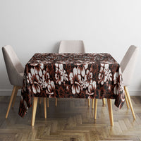 Burgundy Hawaiian Tapa Tribal Hibiscus Tablecloth LT9 - Polynesian Pride