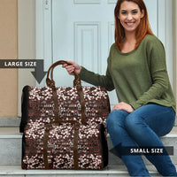 Burgundy Hawaiian Tapa Tribal Hibiscus Travel Bag LT9 - Polynesian Pride