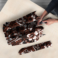 Burgundy Hawaiian Tapa Tribal Hibiscus Umbrella LT9 - Polynesian Pride
