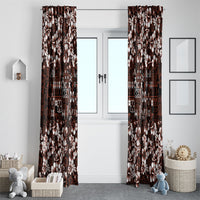 Burgundy Hawaiian Tapa Tribal Hibiscus Window Curtain LT9 - Polynesian Pride