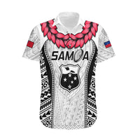 Samoa Rugby Hawaiian Shirt Go Champions World Cup 2023 Polynesian Unique LT9 White - Polynesian Pride