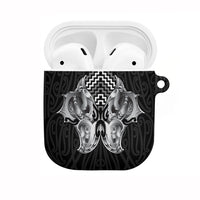 Aotearoa Kowhaiwhai Poutama Black Motif AirPods Case