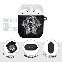 Aotearoa Kowhaiwhai Poutama Black Motif AirPods Case