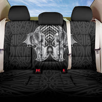 Aotearoa Kowhaiwhai Poutama Black Motif Back Car Seat Cover