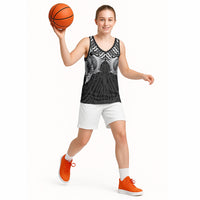 Aotearoa Kowhaiwhai Poutama Black Motif Basketball Jersey
