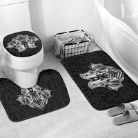 Aotearoa Kowhaiwhai Poutama Black Motif Bathroom Set