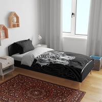 Aotearoa Kowhaiwhai Poutama Black Motif Bedding Set