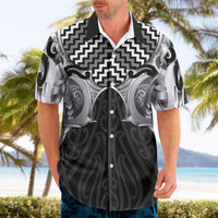 Aotearoa Kowhaiwhai Poutama Black Motif Hawaiian Shirt