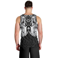 Aotearoa Kowhaiwhai Poutama Black Motif Men Tank Top