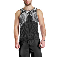 Aotearoa Kowhaiwhai Poutama Black Motif Men Tank Top