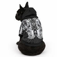 Aotearoa Kowhaiwhai Poutama Black Motif Pet Hoodie