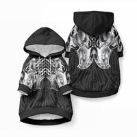 Aotearoa Kowhaiwhai Poutama Black Motif Pet Hoodie