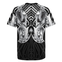 Aotearoa Kowhaiwhai Poutama Black Motif Rugby Jersey