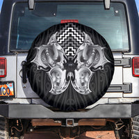 Aotearoa Kowhaiwhai Poutama Black Motif Spare Tire Cover