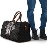 Aotearoa Kowhaiwhai Poutama Black Motif Travel Bag