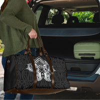 Aotearoa Kowhaiwhai Poutama Black Motif Travel Bag