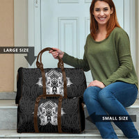 Aotearoa Kowhaiwhai Poutama Black Motif Travel Bag