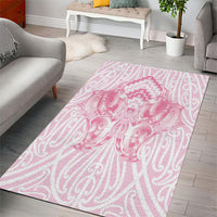 Aotearoa Kowhaiwhai Poutama Pink Motif Area Rug