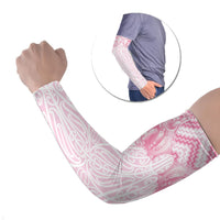 Aotearoa Kowhaiwhai Poutama Pink Motif Arm Sleeves