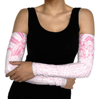 Aotearoa Kowhaiwhai Poutama Pink Motif Arm Sleeves