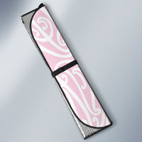 Aotearoa Kowhaiwhai Poutama Pink Motif Auto Sun Shade