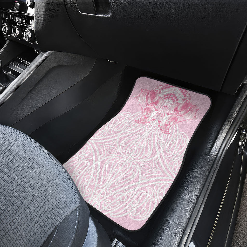 Aotearoa Kowhaiwhai Poutama Pink Motif Car Mats