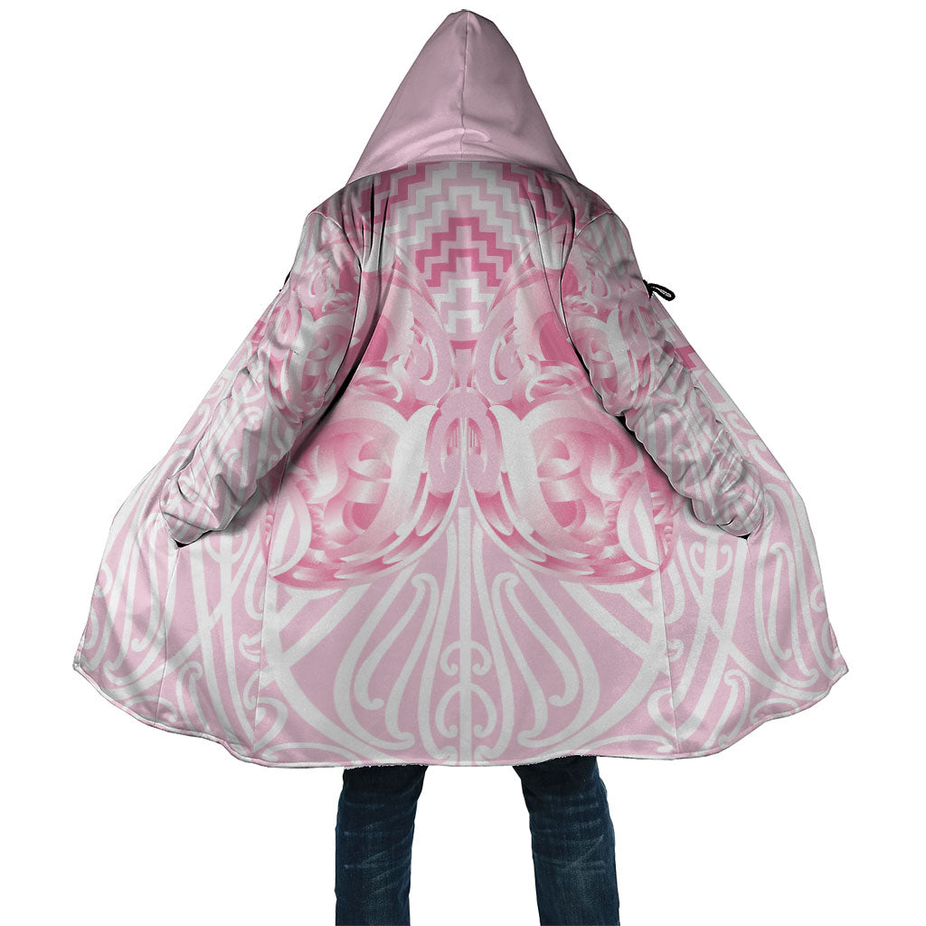 Aotearoa Kowhaiwhai Poutama Pink Motif Cloak