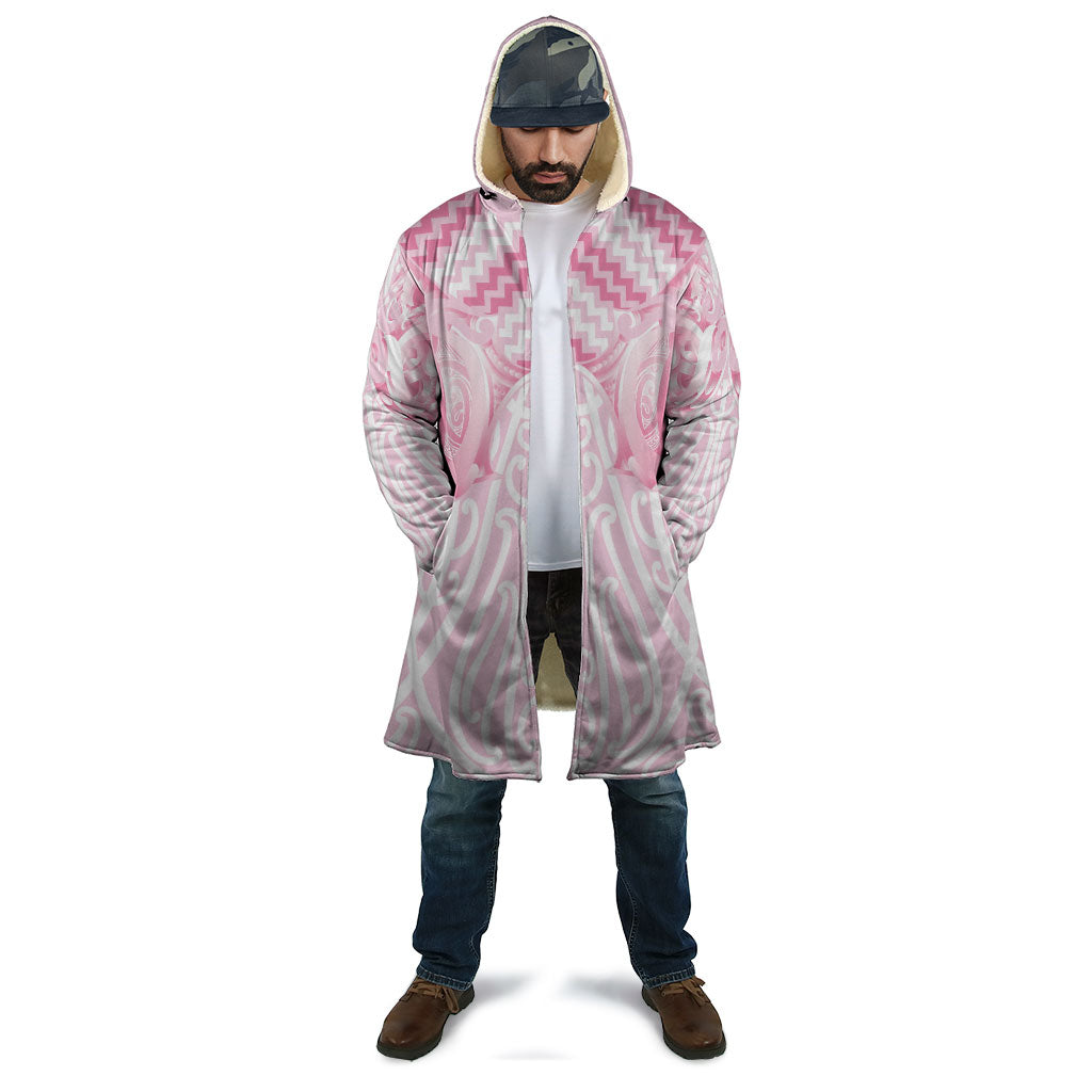 Aotearoa Kowhaiwhai Poutama Pink Motif Cloak