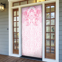 Aotearoa Kowhaiwhai Poutama Pink Motif Door Cover