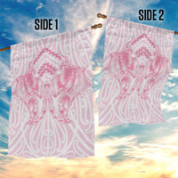 Aotearoa Kowhaiwhai Poutama Pink Motif Garden Flag